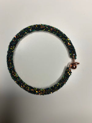 Black Iridescent Glitter Bracelet