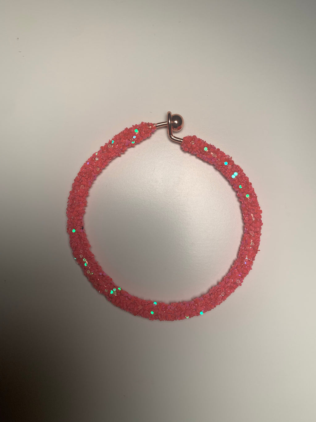 Coral Glitter Bracelet