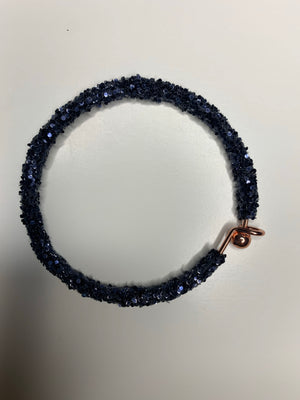 Navy Glitter Bracelet