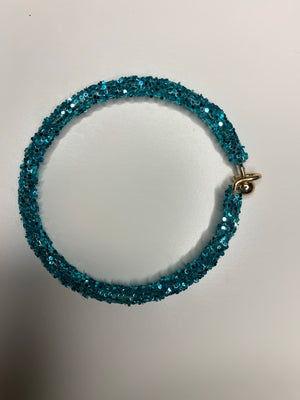 Cyan Glitter Bracelet